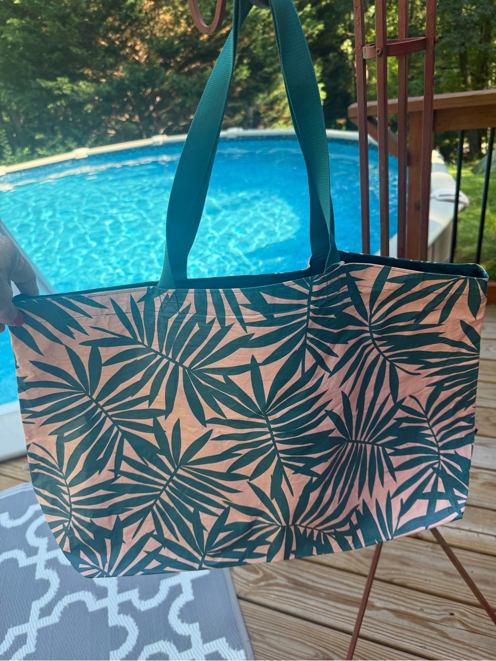 Tropical Palm Print Reservable Tote Bag